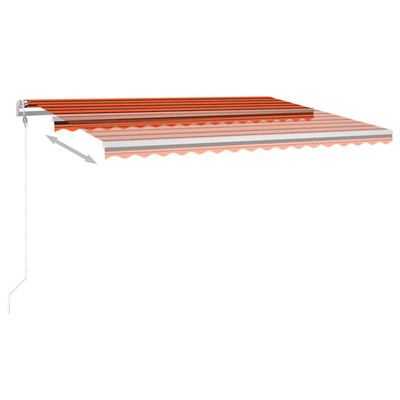 Automatycznie zwijana markiza, LED i czujnik wiatru, 450x300 cm