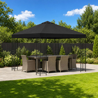Altana 3 x 3 m Czarny Poliester i Stal 190 gsm