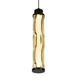 Lampa wisząca Corte szklana tuba czarny mat LED 10W 3000K do salonu