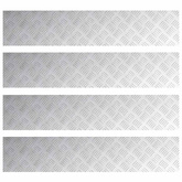 Stopień Prostokątny 4 pcs Srebrny 100 x 20 cm Aluminium