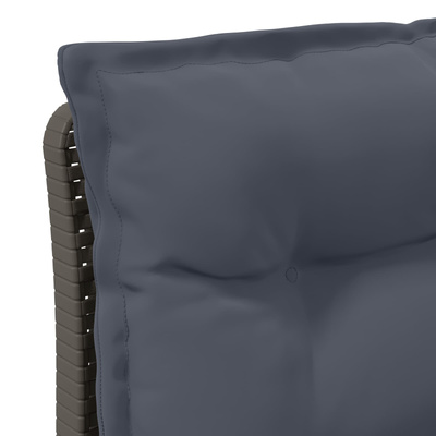 Sofa ogrodowa 3-osobowa z poduszkami w rattanowym wyglądzie