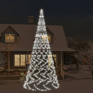 vidaXL Choinka do montażu na maszcie, 3000 zimnych białych LED, 800 cm