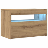 Szafka pod TV z oświetleniem LED, dąb artisan, 60x35x40 cm