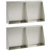Mur oporowy 4 szt. 40 x 12 x 30 cm Stal nierdzewna srebrny
