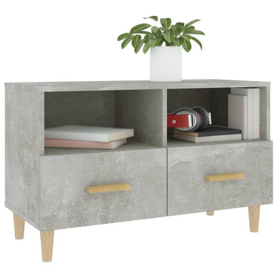 vidaXL Szafka pod TV, szarość betonu, 80x36x50 cm