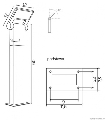 Lampa ogrodowa stojąca 11702-600 DG