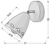 Lampa ścienna kinkiet 1X40W E14 czarny COTY 91-67159
