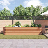 Podniesiony grządka Brązowy 400 x 80 x 81 cm Stal