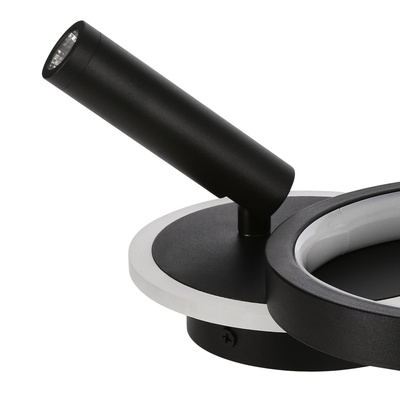 MONET lampa kinkiet owal czarny 13W LED 3000K, 4000K, 6000K klosz biały 22-35691