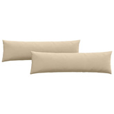 Poduszki na sofę 2 pcs Kremowy 145 x 40 cm tkanina