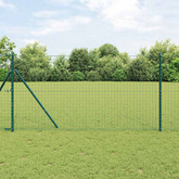 Ogrodzenie Euro 1 x 25 m Żelazo pokryte PVC zielony