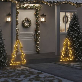 vidaXL Świąteczna choinka na szpikulcach, 115 LED, 90 cm