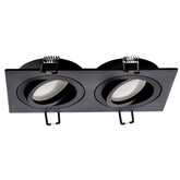 Punktowa oprawa sufitowa wpuszczana CERI 2 SQ Black IP20 kwadratowa czarny podwójna EDO777475 EDO Solutions