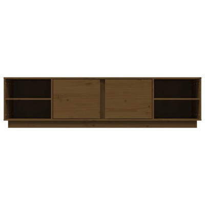 vidaXL Szafka pod TV, miodowy brąz, 156x40x40 cm, lite drewno sosnowe