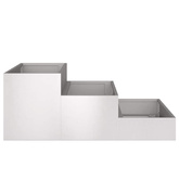 Doniczka ogrodowa Srebrny 90 x 90 x 35 cm Stal nierdzewna