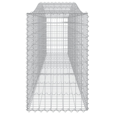 Kosze gabionowe, 25 szt, 400x50x80/100 cm, galwanizowane żelazo