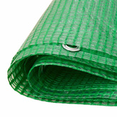 Plandeka z oczkami zielony 8 x 12 m 140 gsm PE