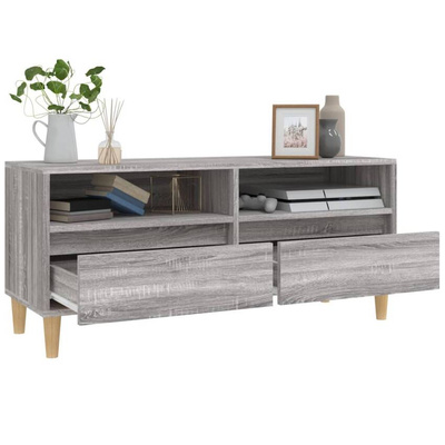 Szafka pod TV, szary dąb sonoma, 100x34,5x44,5 cm vidaXL