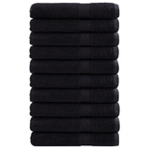 Ręczniki premium SOLUND, 10 szt., czarne, 80x200 cm, 600 g/cm?
