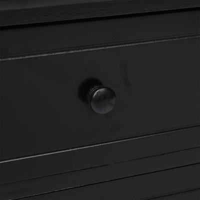 vidaXL Szafka pod TV, czarna,108x30x40 cm, drewno paulownia