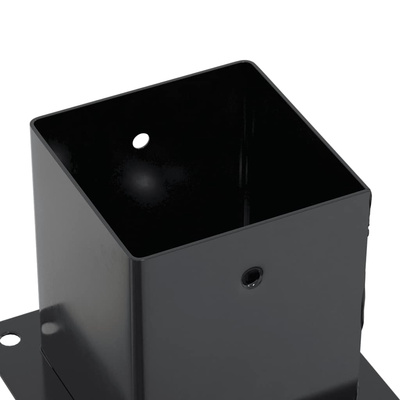 Podstawy słupków kwadratowe 4 szt. Antracyt 101x101 mm