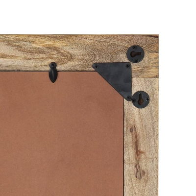 vidaXL Lustro łazienkowe, 50x70x2,5 cm, lite drewno mango i szkło