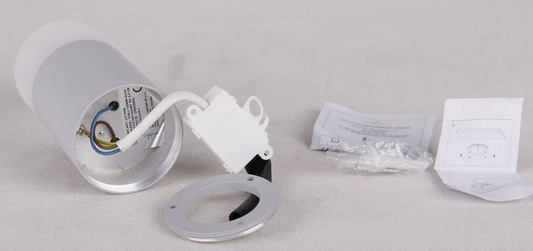 Oprawa natynkowa tuba Szara z mrożonym szkłem na żarówkę GU10 Candellux 2273686