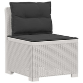 Sofa Ogrodowa 2-osobowa z Poduszkami w Wyglądzie Rattanowym