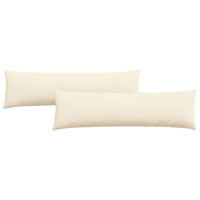 Poduszki na sofę 2 pcs Kremowy 145 x 40 cm Tkanina sztruksowa