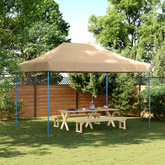 Namiot Imprezowy Beżowy 279 x 410 x 315 cm Materiał Oxford