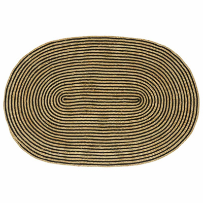 Dywany pokojowe Naturalny i czarny 122 x 183 cm Juta