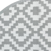 vidaXL Dywan na zewnątrz, szary, Ø120 cm, PP