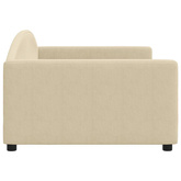Sofa z funkcją spania, kremowa, 100x200 cm, obita tkaniną