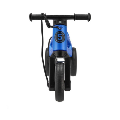 FWRider Super Sport  516521 Kolor: Blue Metallic / Niebieski metaliczny z czarnymi felgami Rowerek biegowy Jeździk 2w1 Ciche koła + Pasek do noszenia dla Rodzica