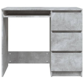 vidaXL Biurko, szarość betonu, 90x45x76 cm, materiał drewnopochodny