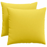 Poduszki na sofę 2 pcs Jasnożółty 50 x 50 cm tkanina