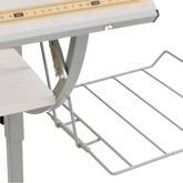 vidaXL Biurko kreślarskie, biało-szare, 110x53x(58-87) cm