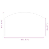 Panel kominkowy, szklany, 100x60 cm