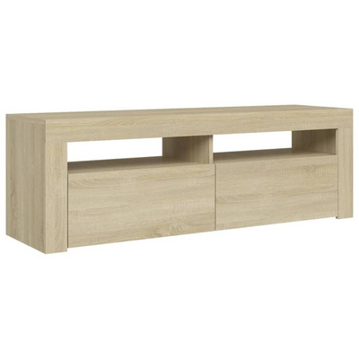 vidaXL Szafka pod TV z oświetleniem LED, dąb sonoma, 120x35x40 cm model standard