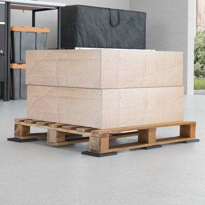 Pad Patio z Granulatem Gumowym Czarny 9 x 9 x 0,8 cm Guma