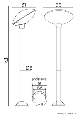 Lampa ogrodowa stojąca TAO 1
