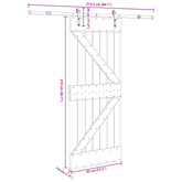 Drzwi przesuwne NARVIK 85 x 210 cm (213,5 cm)