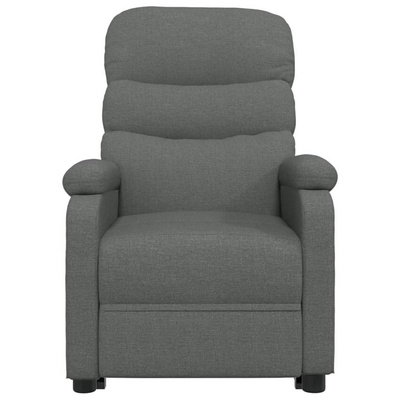 vidaXL Podnoszony fotel masujący, ciemnoszary, tkanina model standard