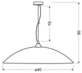 lampa sufitowa candellux wyprzedaż 31-80472 faro zwis 40 1x60w E27 chrom sat