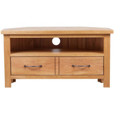 vidaXL Szafka pod TV z szufladą, 88 x 42 x 46 cm, lite drewno dębowe