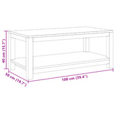 Stolik kawowy naturalny 100 x 50 x 40 cm Lite drewno teakowe