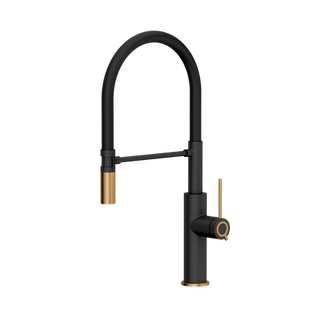 Quadron Bateria Kuchenna GEMMA Q LINE SteelQ pure carbon / Nano PVD miedź, czarny wąż