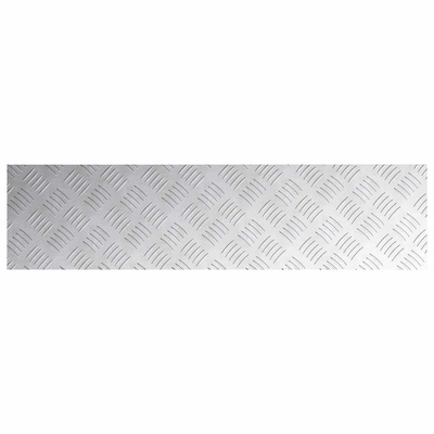 Stopień Prostokątny 2 pcs Srebrny 100 x 25 cm Aluminium
