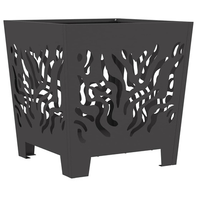 Kominek Czarny 40 x 40 x 40 cm Stal