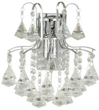 Lampa ścienna kinkiet kryształowy MONTE CARLO 1x60W E27 srebrny